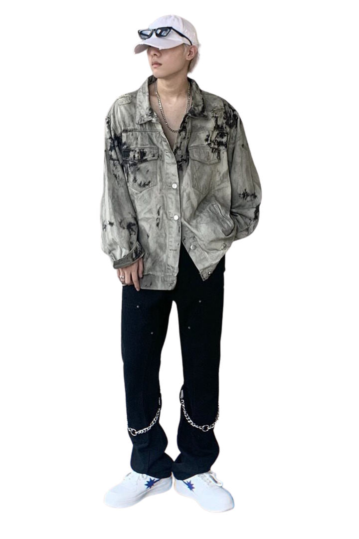 Grunge Bleach Pattern Jacket na2440