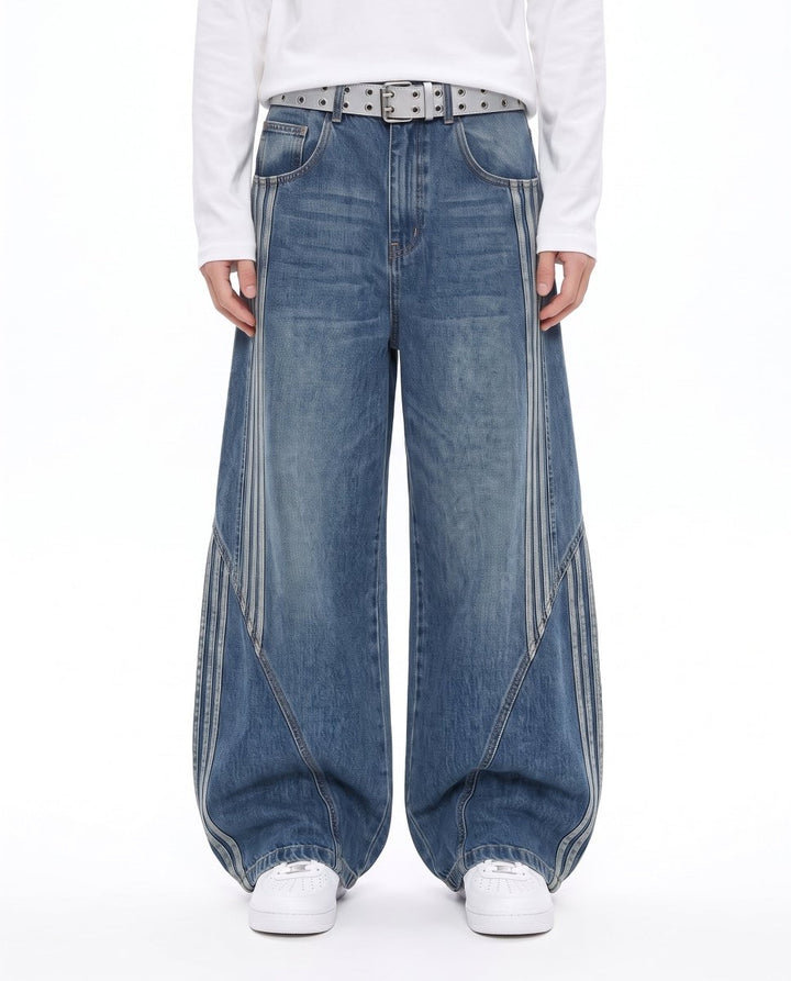 Striped Baggy Jeans na3227