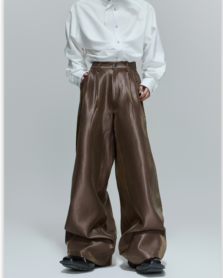 [ArguE CulturE]Luxe Sheen Wide Trousers na2268