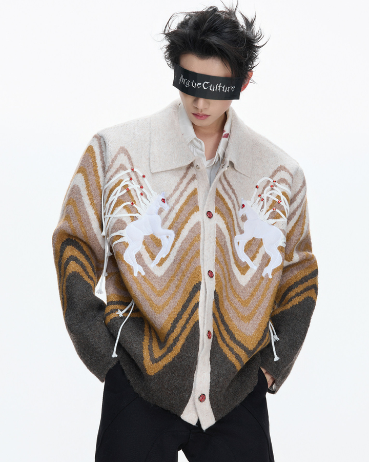【ArguE CulturE】MYTHIC UNICORN KNIT JACKET na2288
