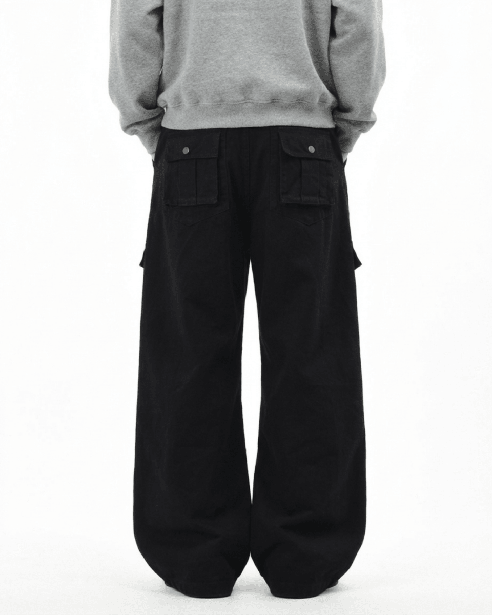 Bandana Strap Wide Cargo Pants na2338