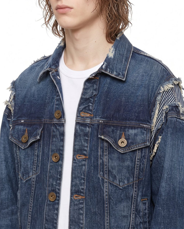 Layered Denim Jacket na3048