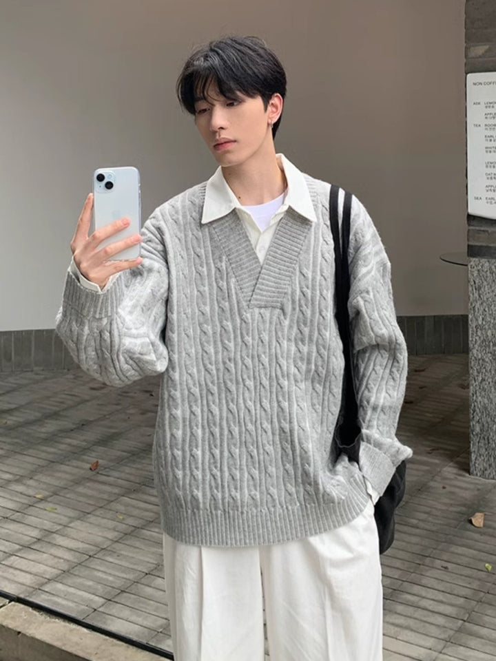 [ONELYC1NS]Fake two pieces knit na1569