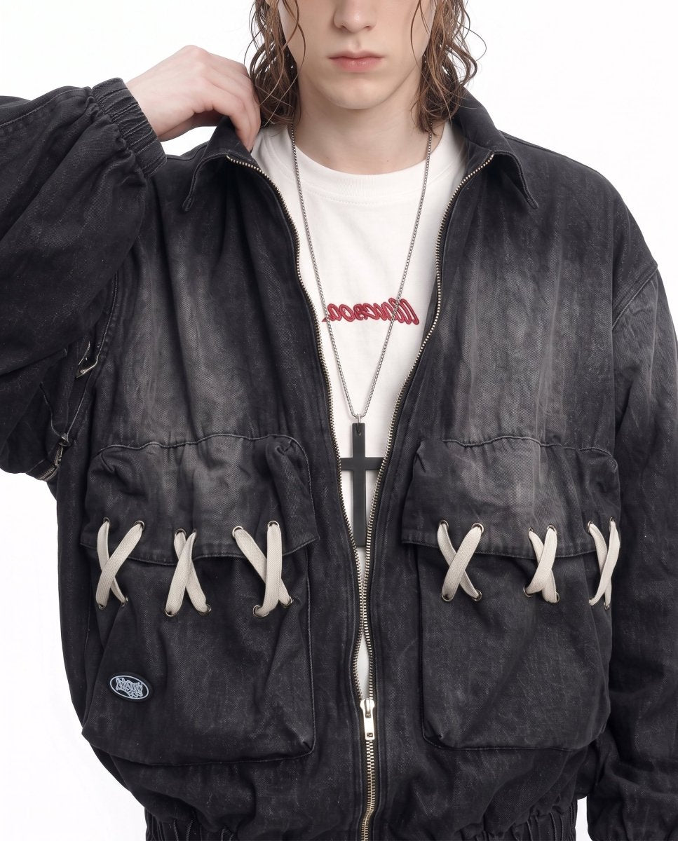 Laced Denim Jacket na3217