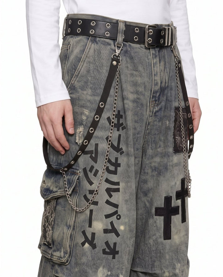 Jeans larghi gotici na3141