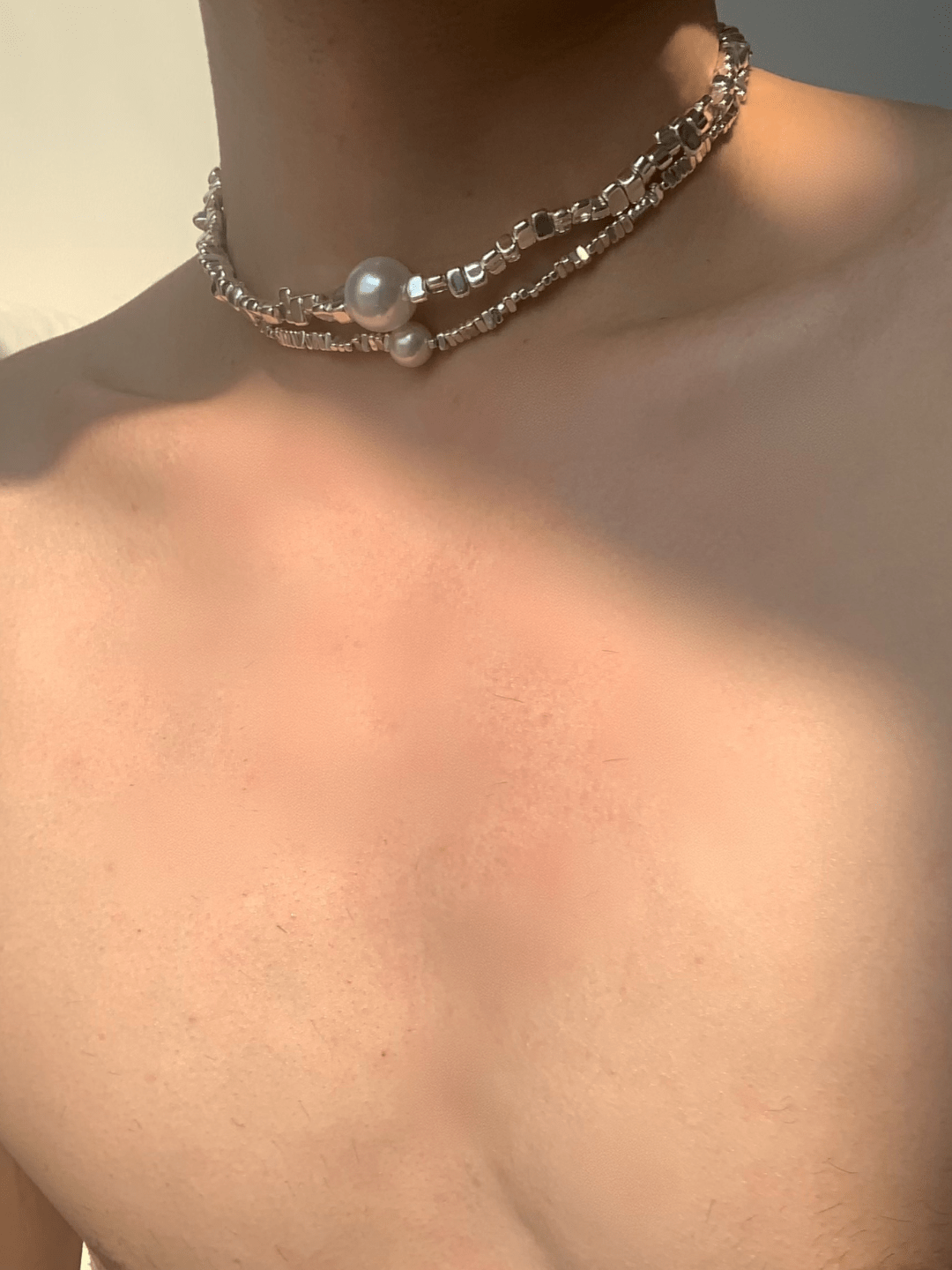 pearl jewelry simple silver necklace na1297