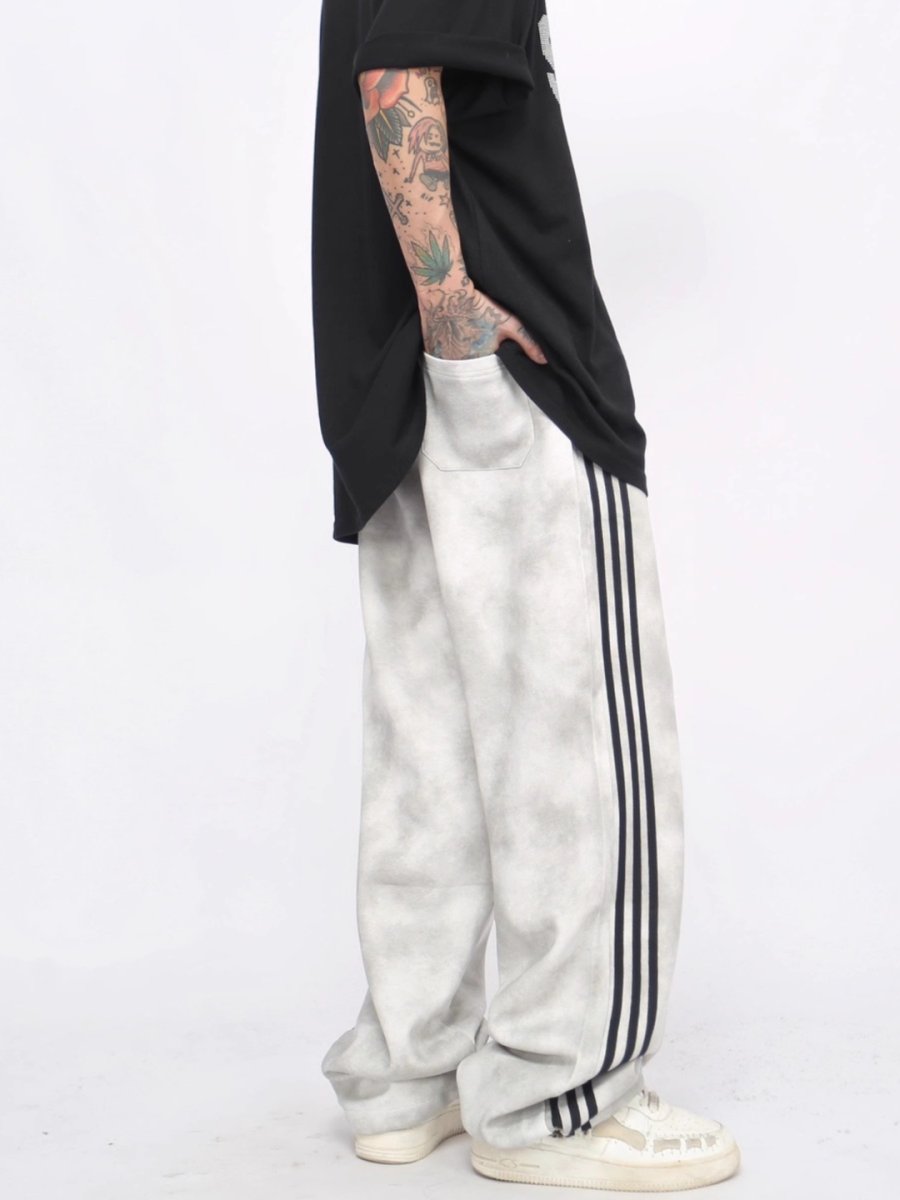 【Mz】side striped loose pants na1472