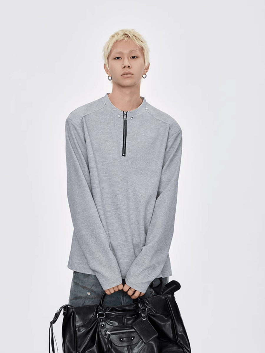 long-sleeved half-zip T-shirt na1947