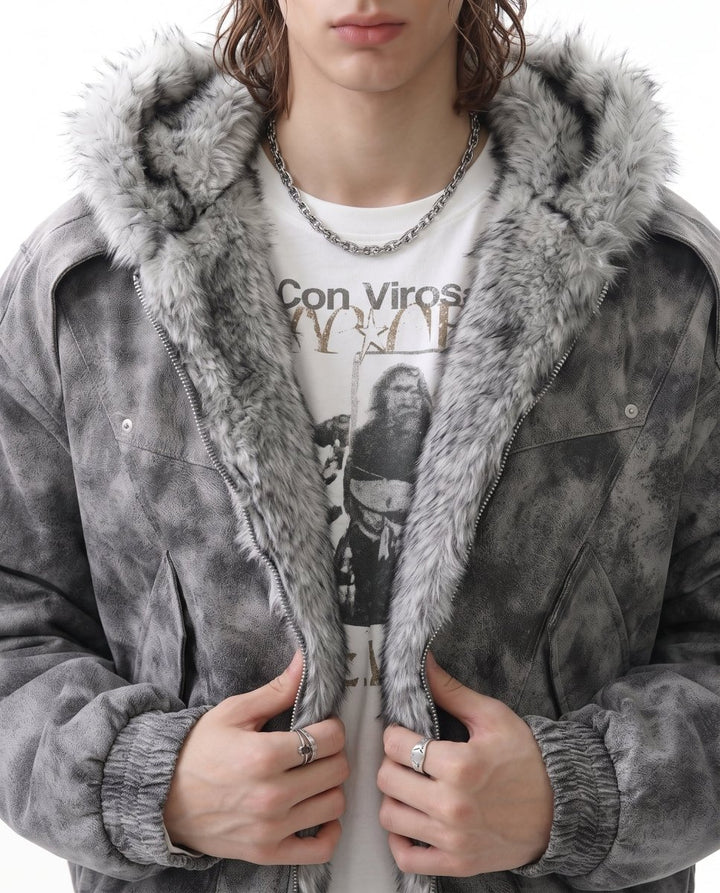 Fur Hooded Jacket na3067