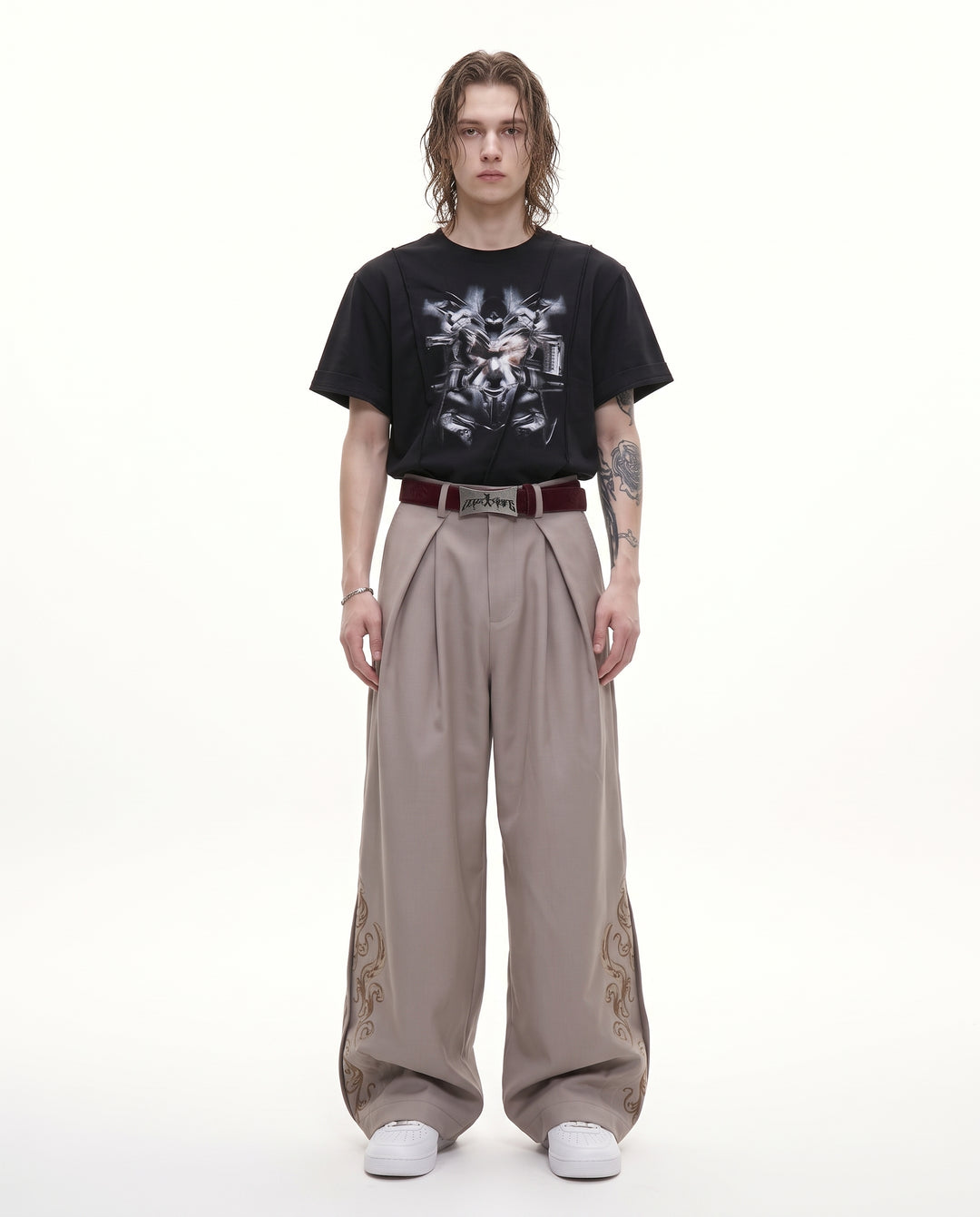 Embroidered Wide Pants na3205