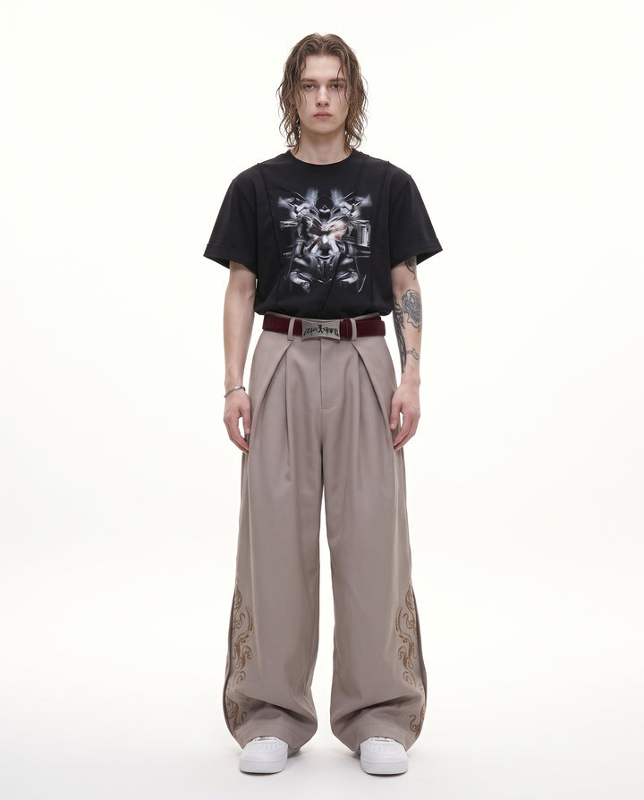 Embroidered Wide Pants na3205