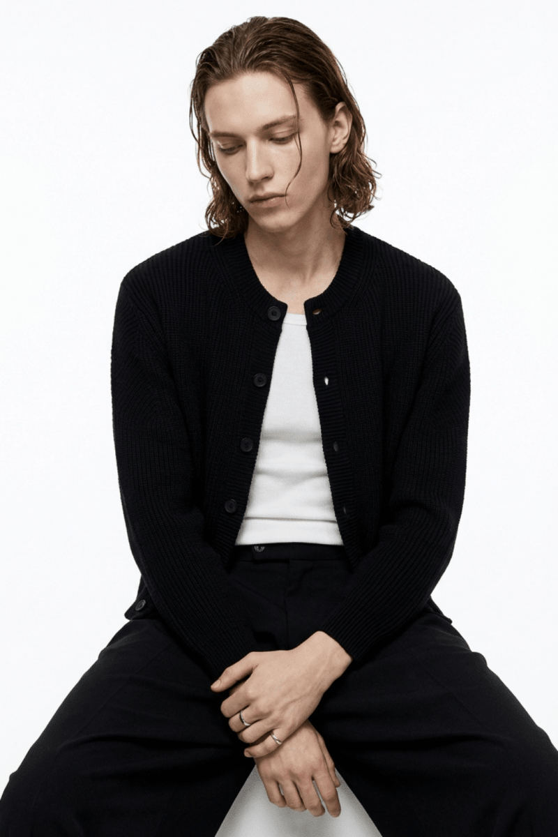 Quiet Rib Knit Cardigan na2363