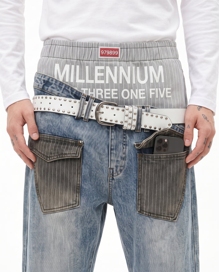Layered Wide Jeans na3087