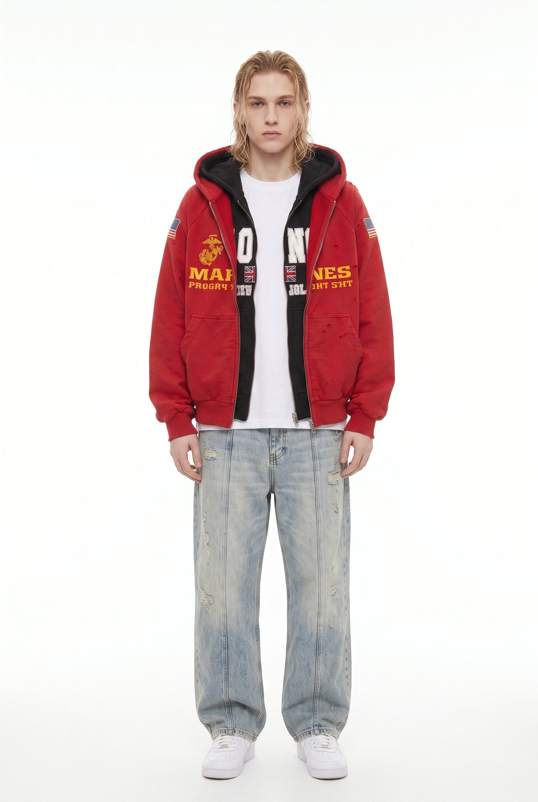 Graphic Zip Hoodie na2810