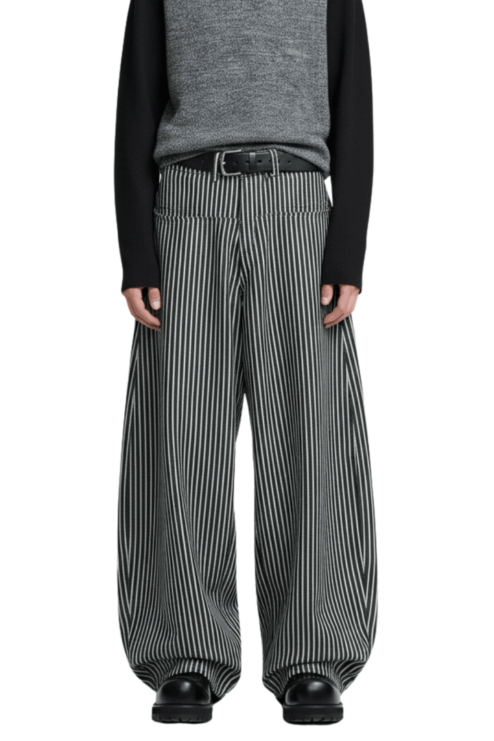 Monochrome Stripe Oversized Pants na2407