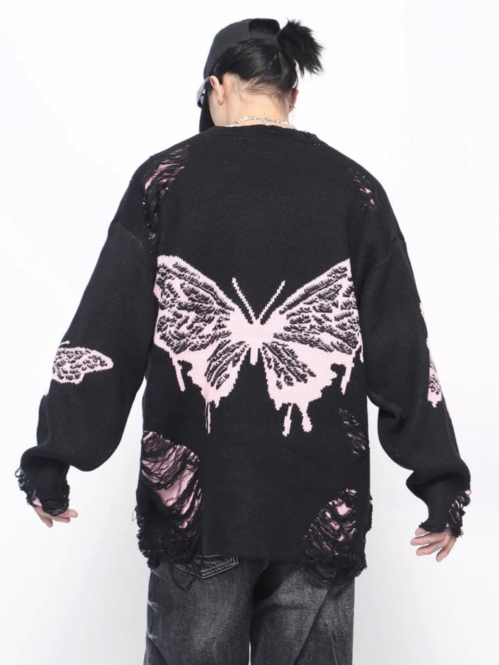 【Mz】broken holes design oversize knit na1545