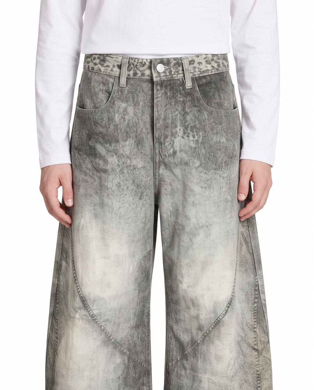 Washed Wide Jeans na3023