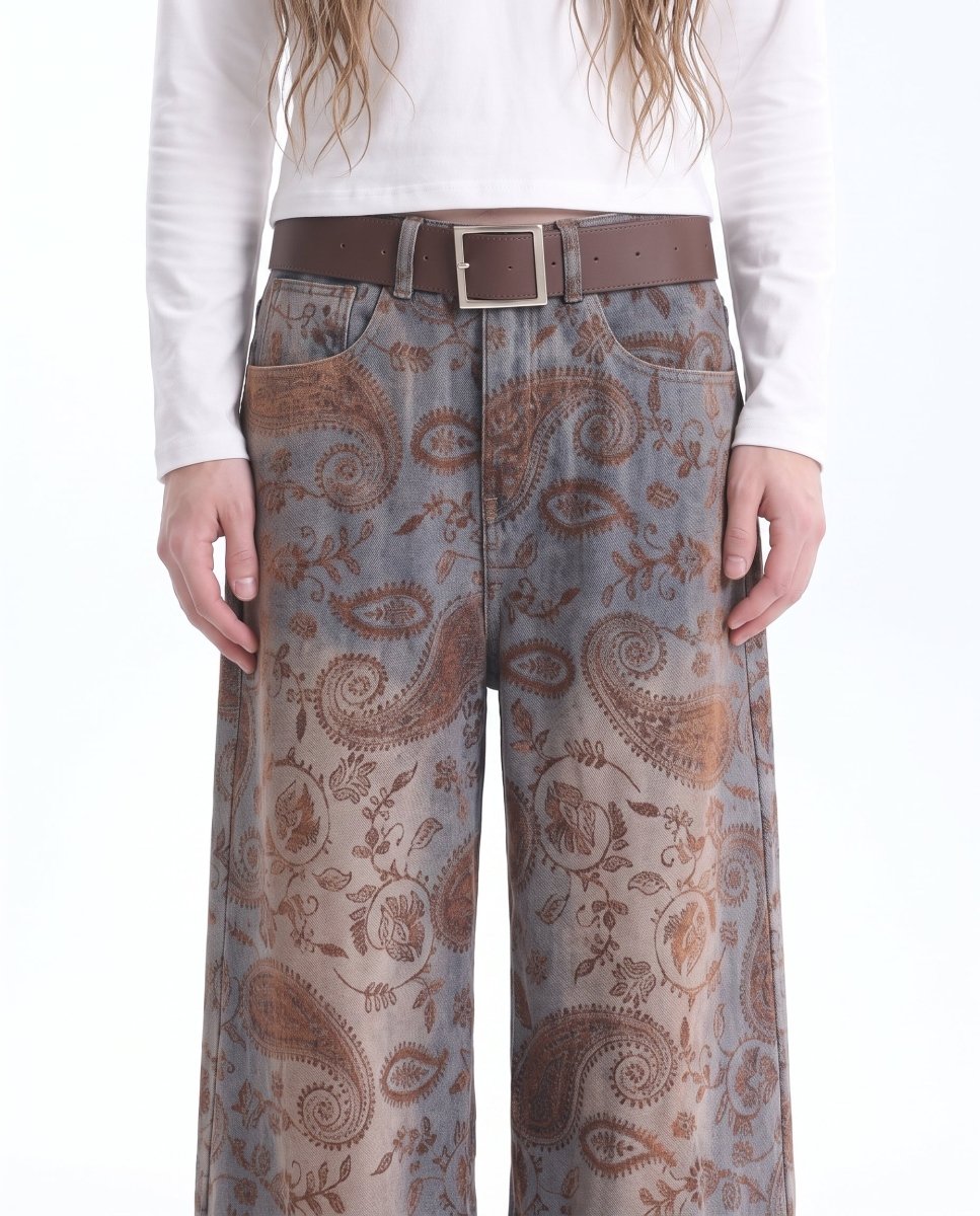 Paisley Wide Jeans na3049