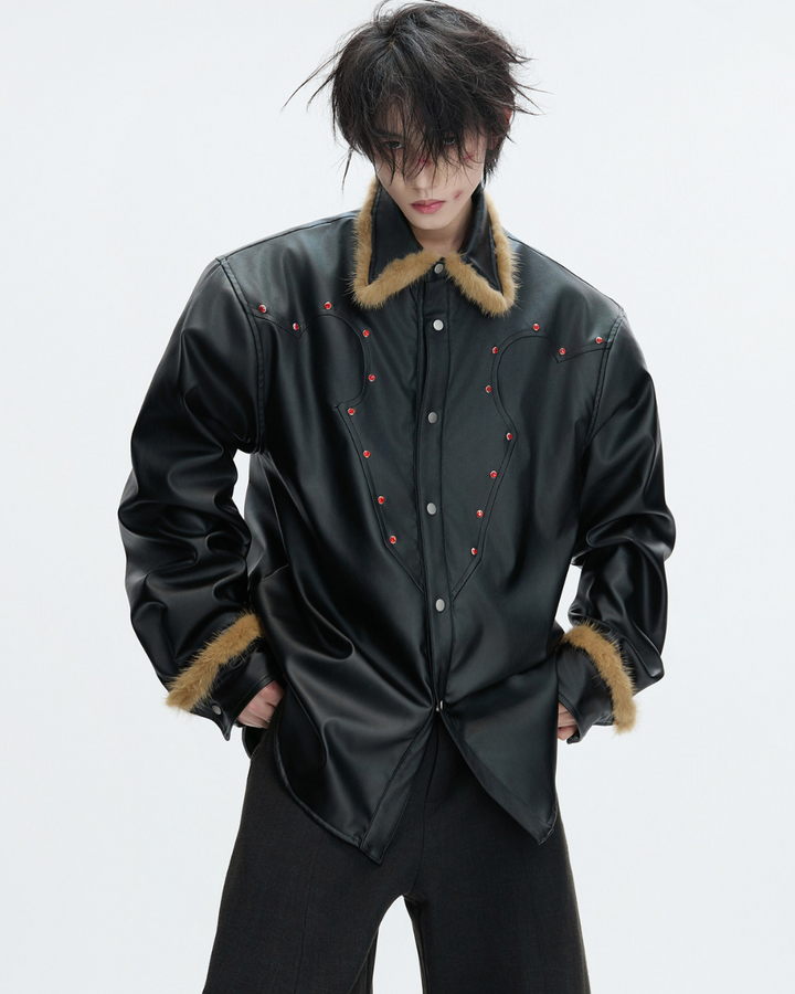 【ArguE CulturE】CRIMSON STUD LEATHER JACKET na2292
