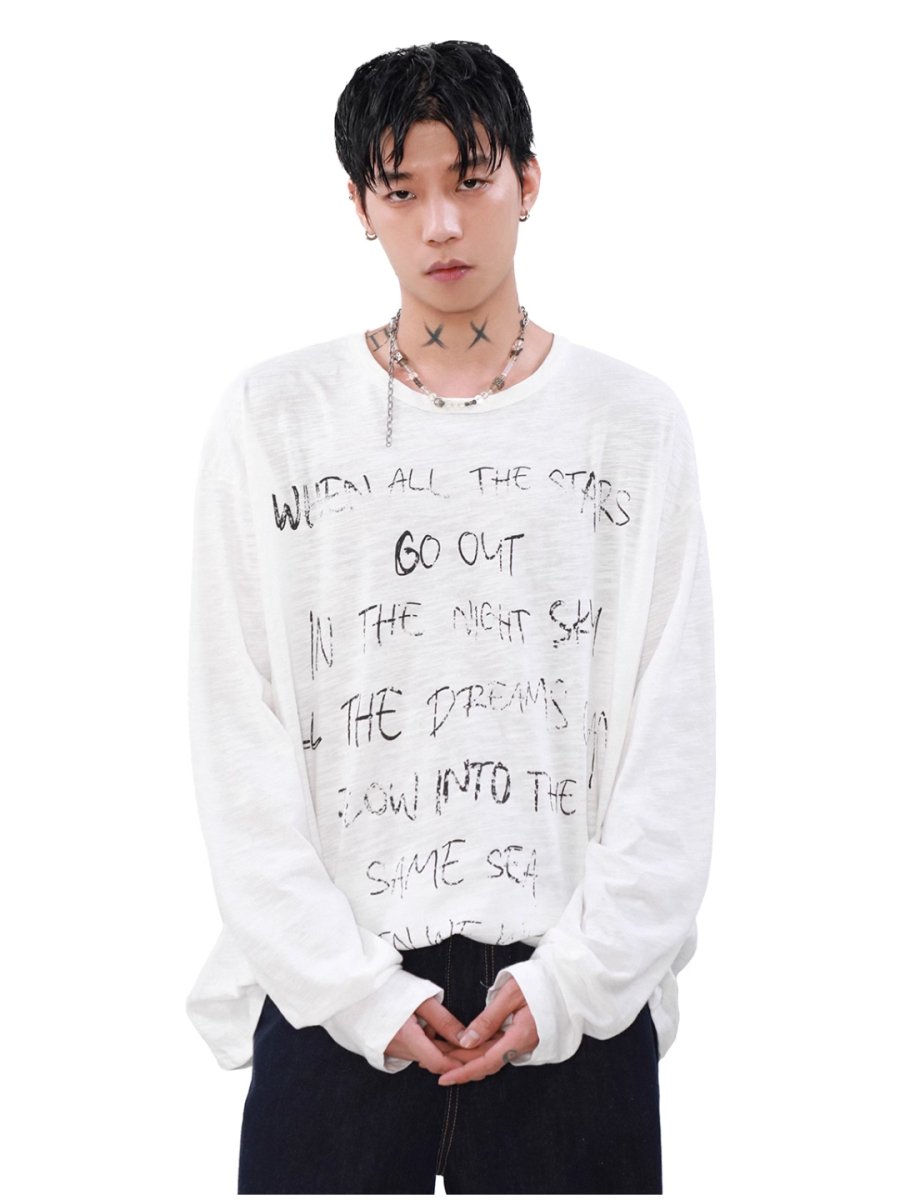 【MRNEARLY】 long-sleeved T-shirt na1504