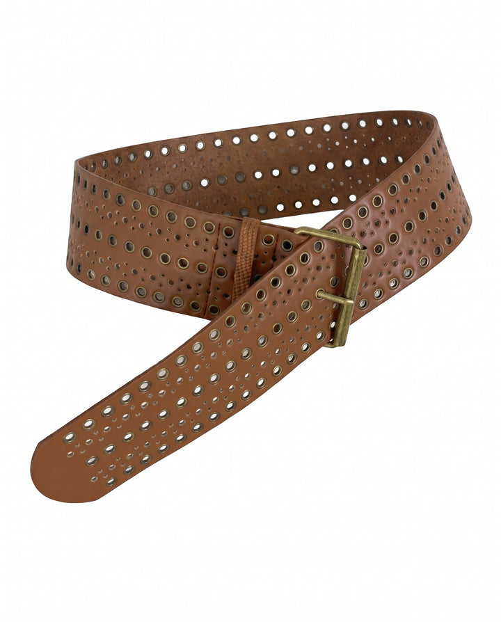 Eyelet Leather Belt na2933