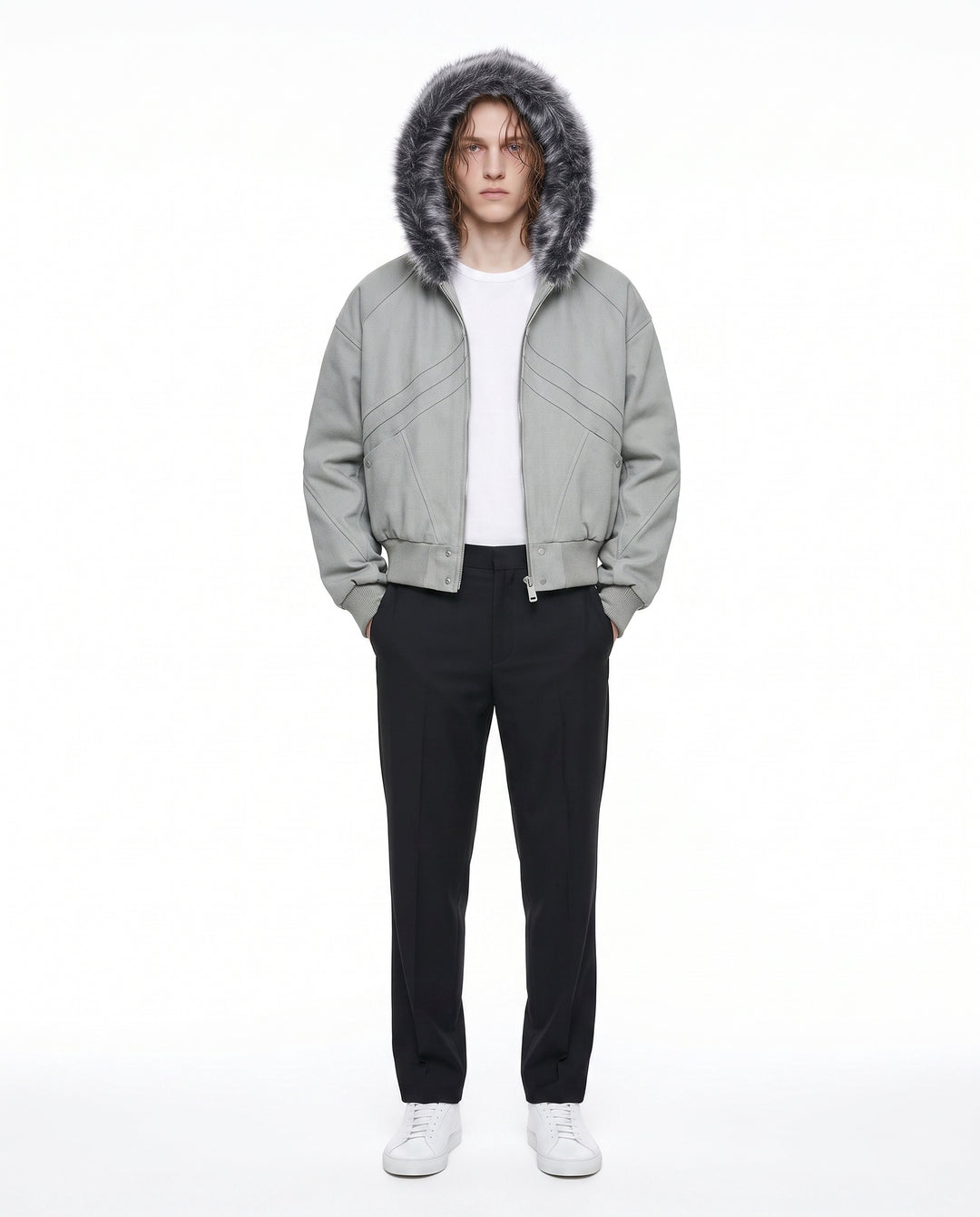 Fur Hooded Jacket na3073