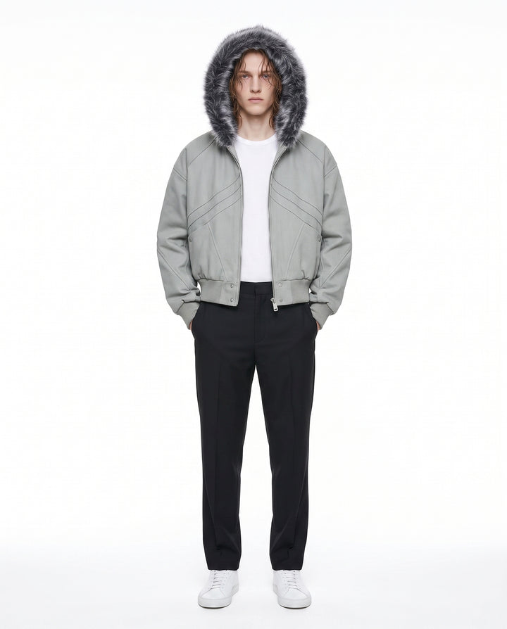 Fur Hooded Jacket na3073
