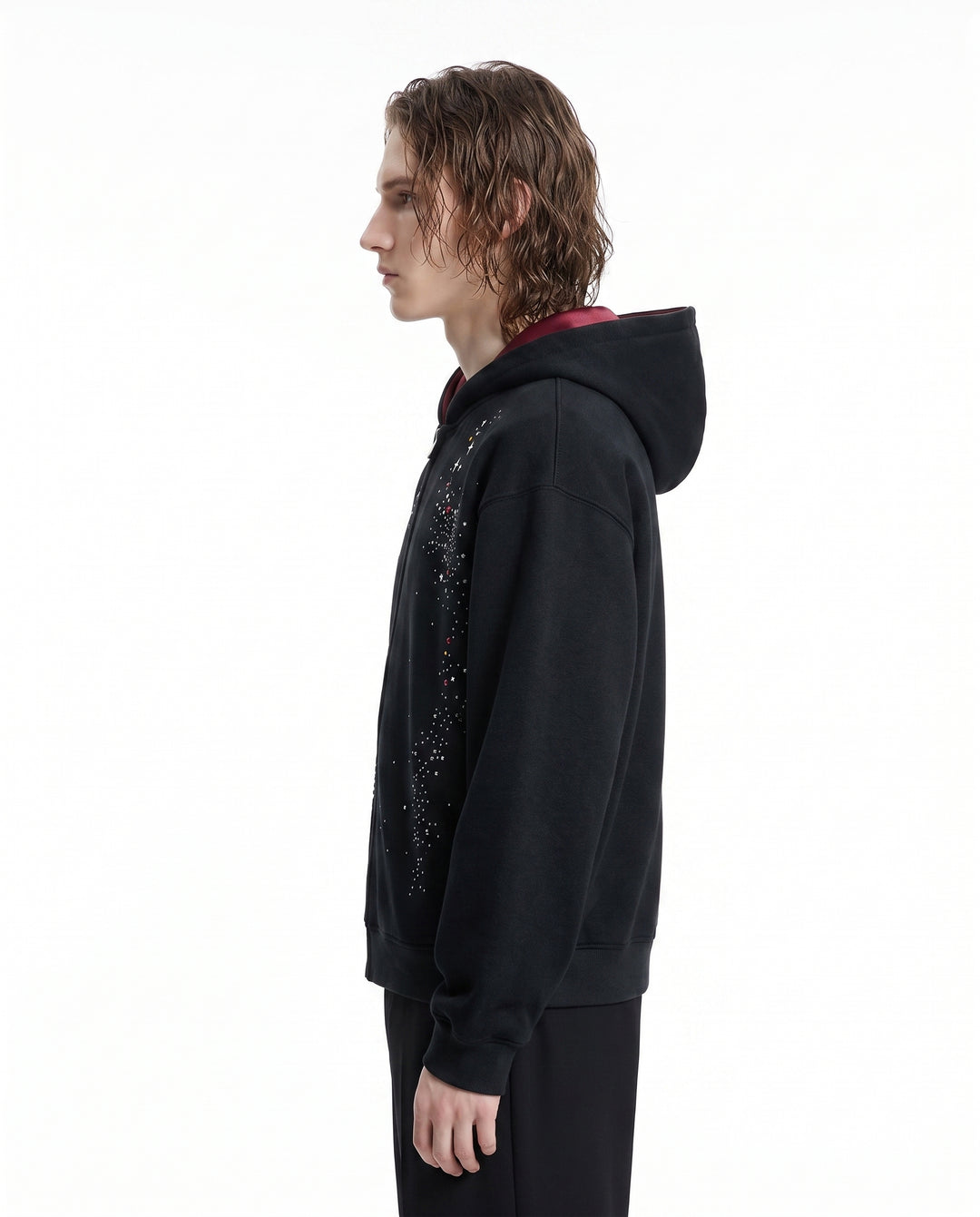 Rhinestone Zip Hoodie na3022