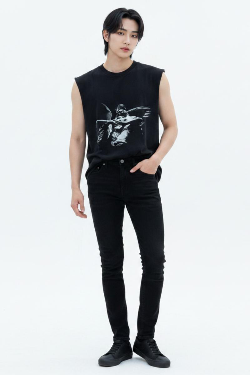 Graphic Sleeveless Tee  na2565