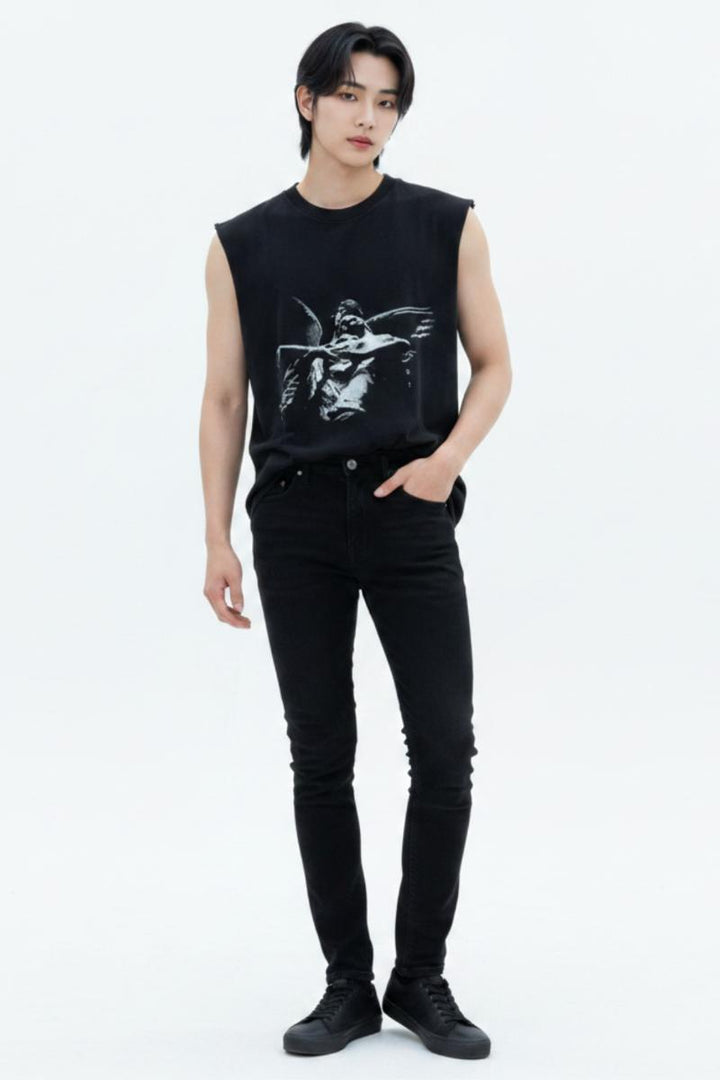 Graphic Sleeveless Tee  na2565