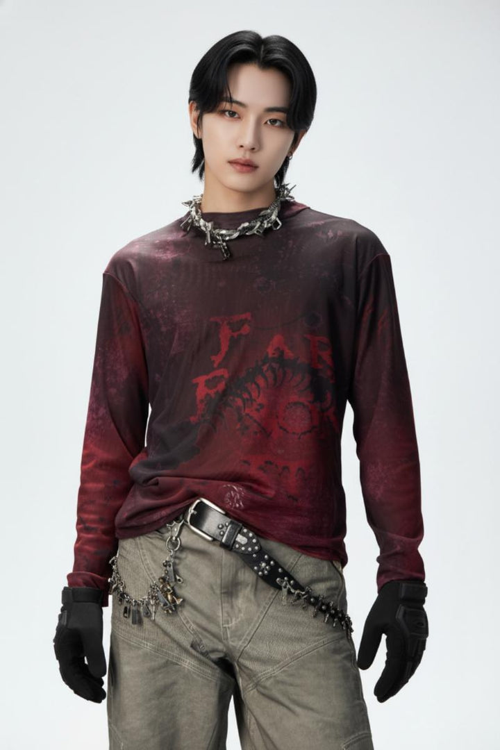 Graphic Long-sleeve Top  na2551