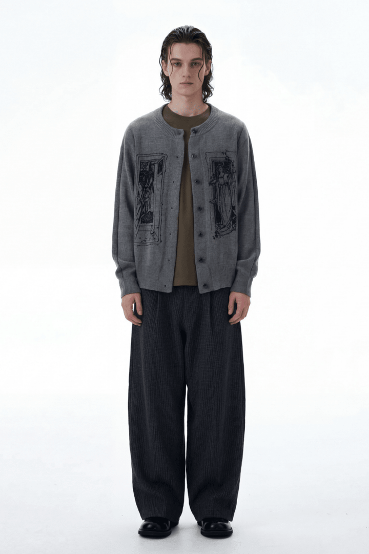 Graphic Knit Cardigan na2366 