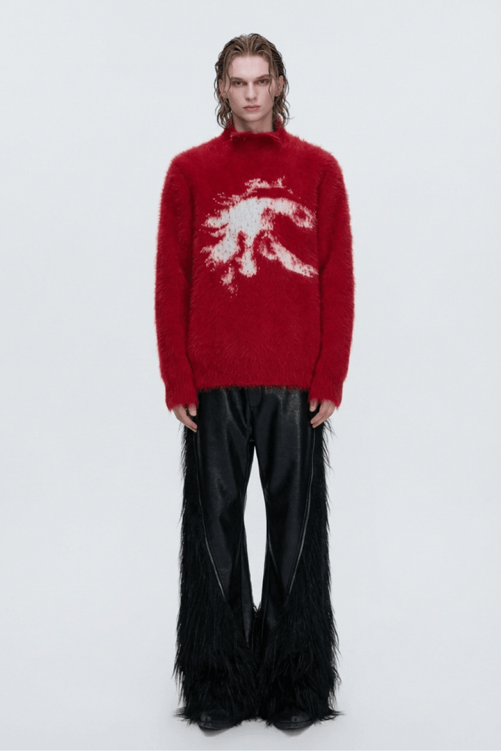 [ArguE CulturE] Crimson Howl Fur Jacket na2285