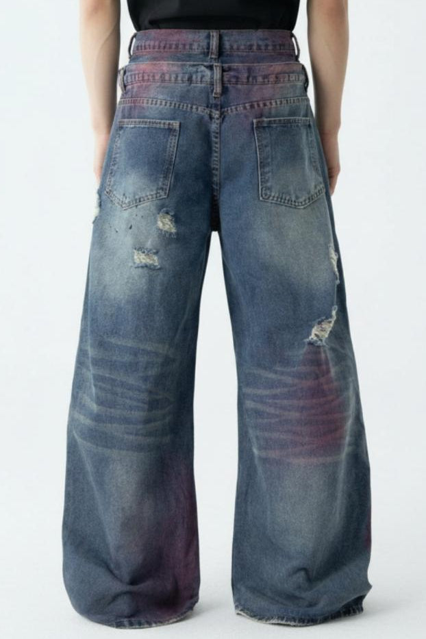 Ripped Wide Jeans  na2549