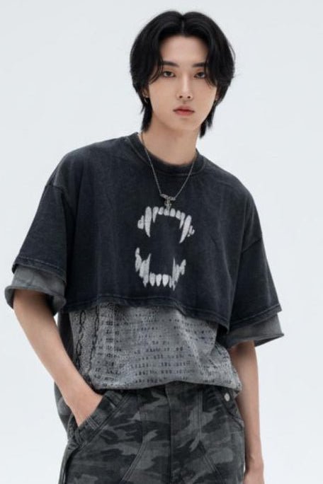 Layered Washed Tee  na2526