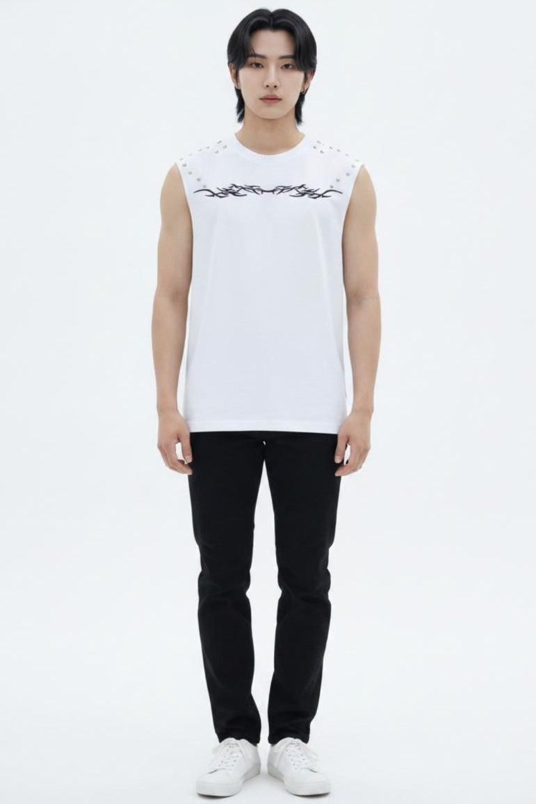 Studded Sleeveless Top  na2621