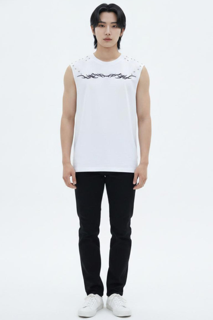 Studded Sleeveless Top  na2621