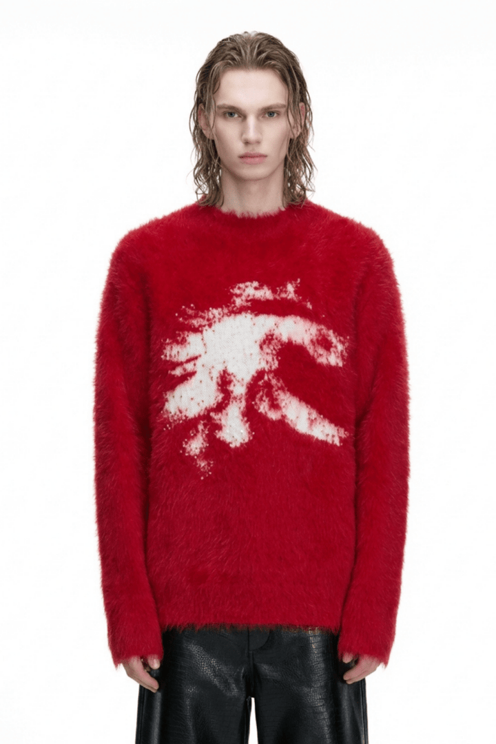 [ArguE CulturE] Crimson Howl Fur Jacket na2285