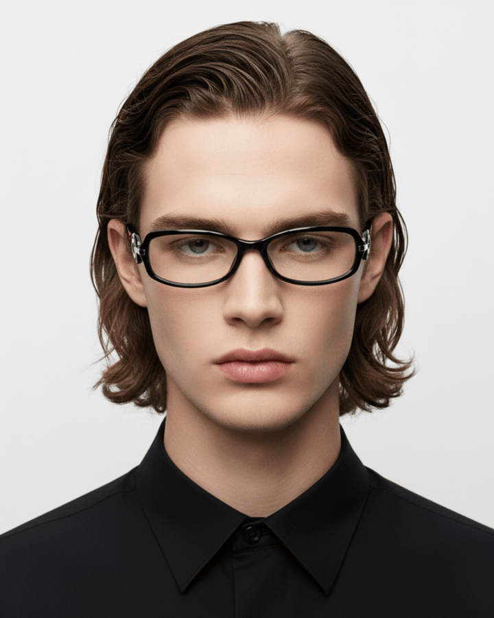 Metal Accent Square Glasses na2344