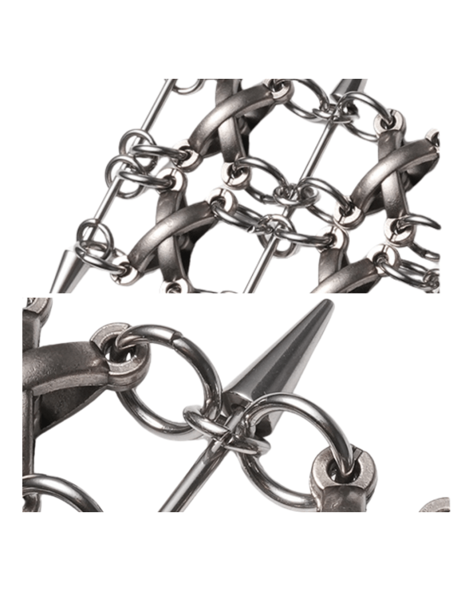 niche rivets gothic style bracelet na2023