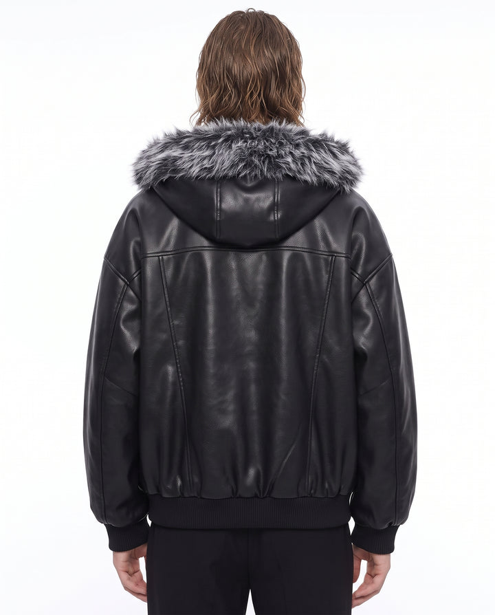 Fur Leather Jacket na3068