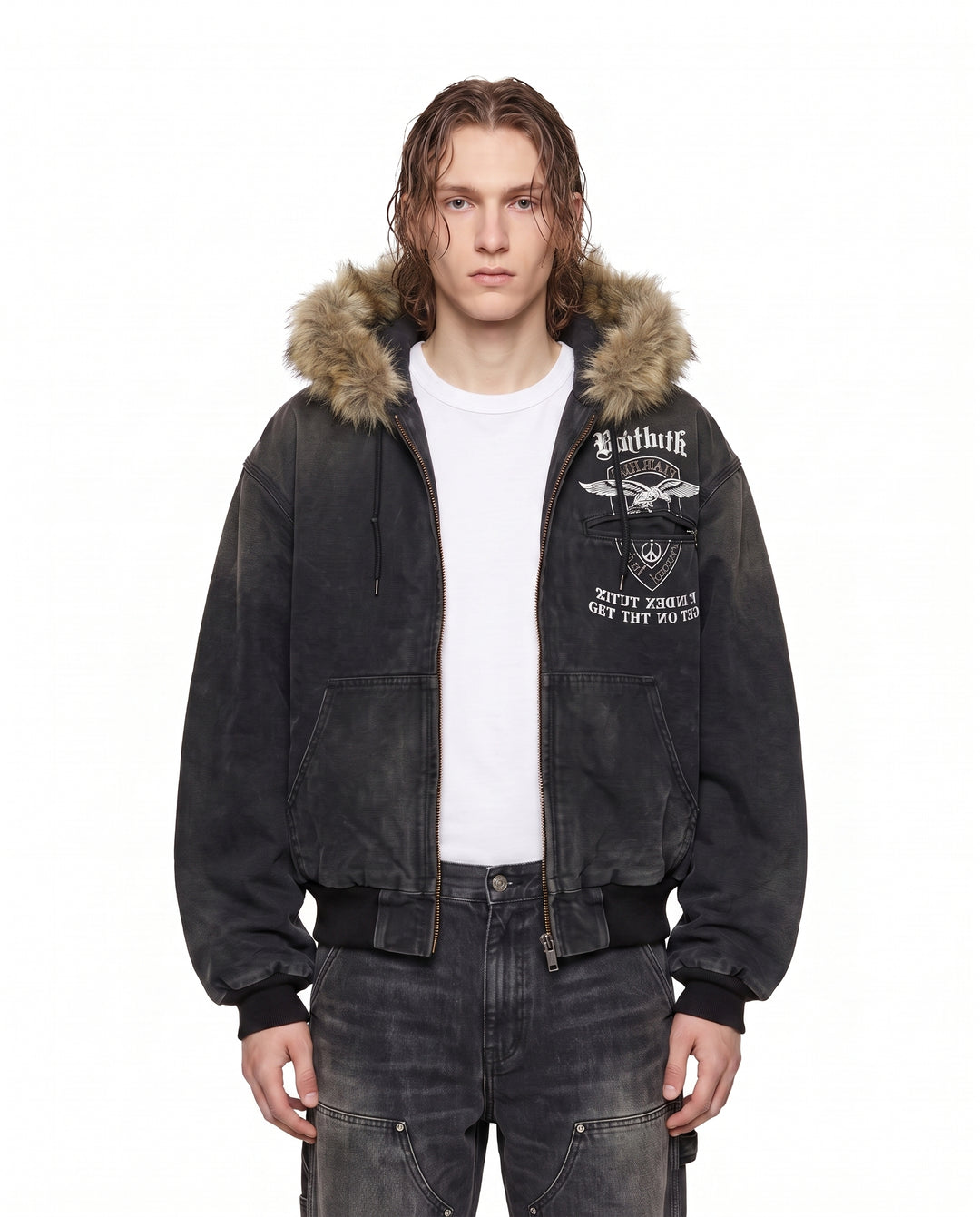 Fur Hooded Jacket na2956
