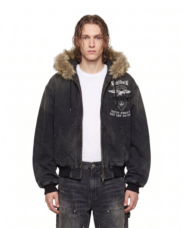 Fur Hooded Jacket na2956
