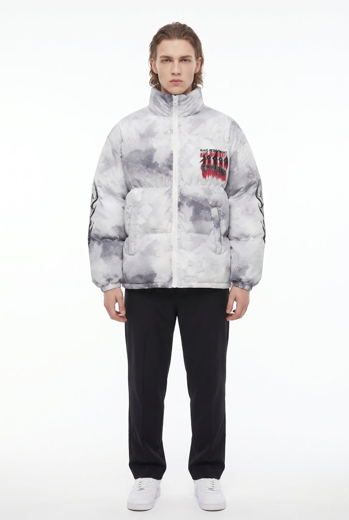 Graphic Puffer Jacket na2829