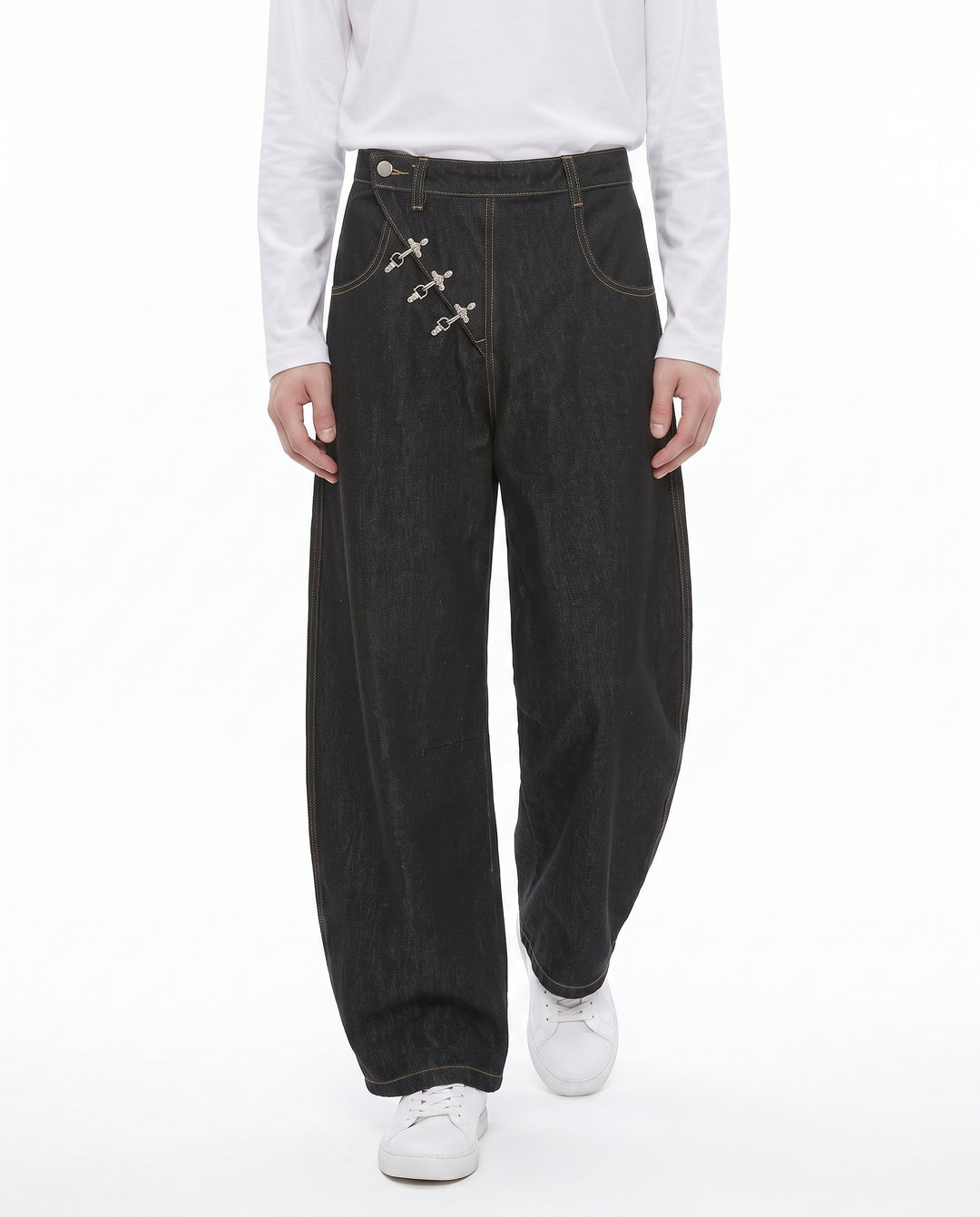Buckle Wide Jeans na3018