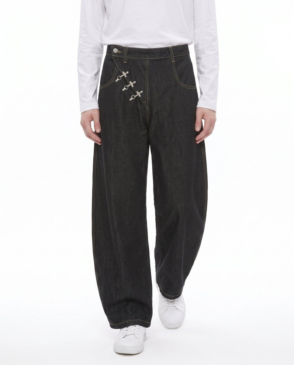 Buckle Wide Jeans na3018
