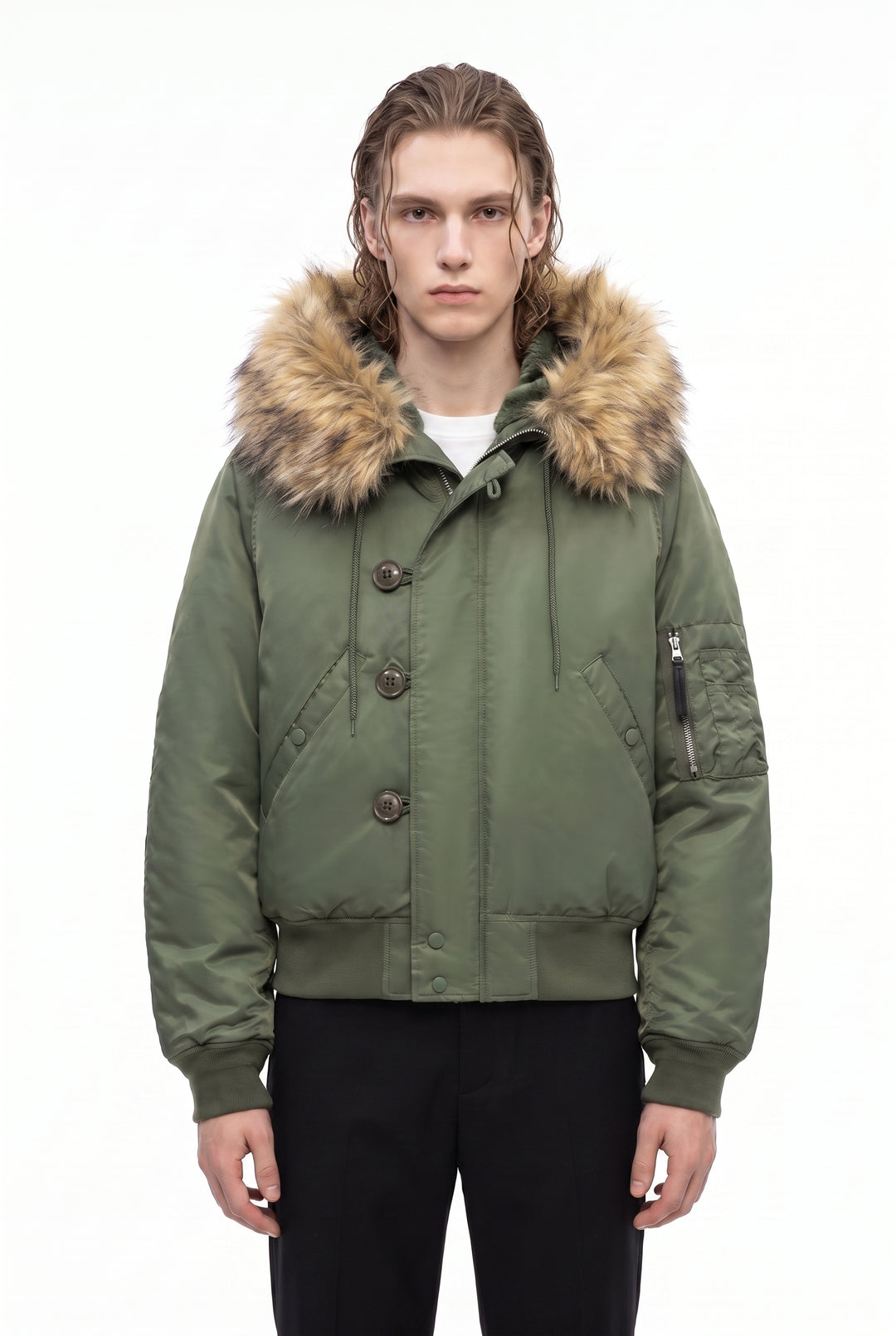 Fur Bomber Jacket na2836