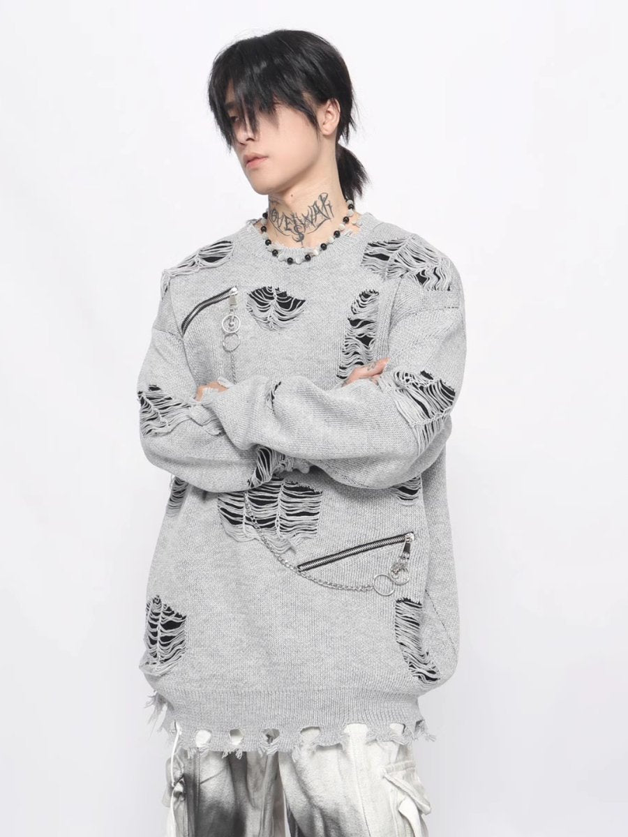 【Mz】cut holes design knit na1548