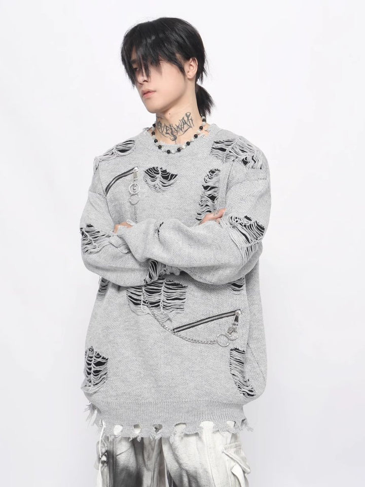 【Mz】cut holes design knit na1548