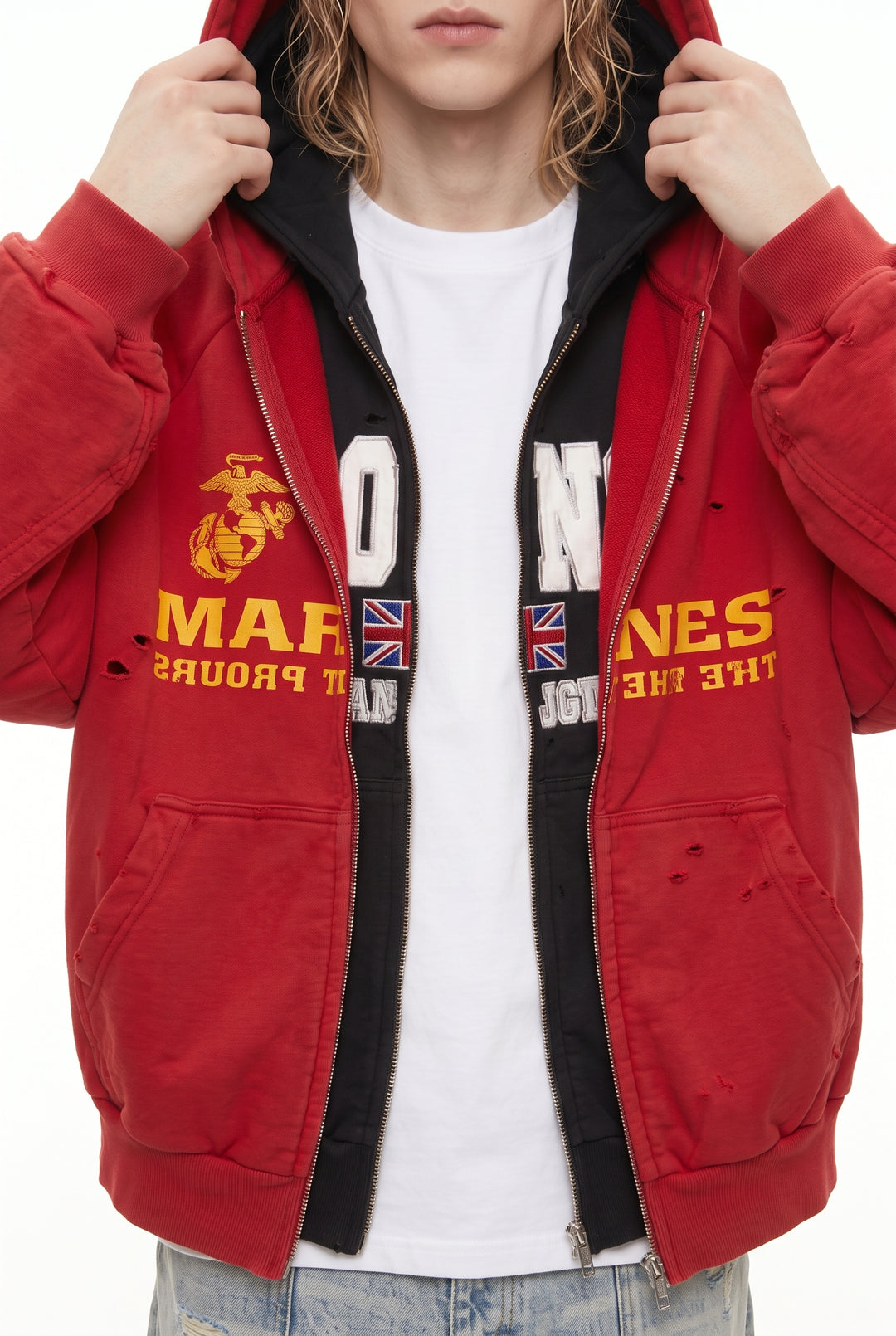 Graphic Zip Hoodie na2810